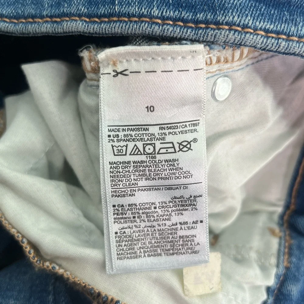 Old Navy Mid Wash High Waisted Rockstar Super Skinny Jeans Size 10 Ten - Picture 7 of 9
